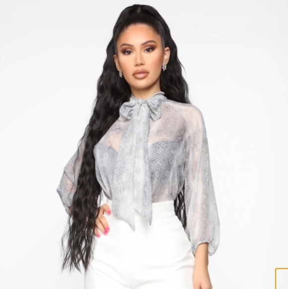 Fashion Nova Tops - All You Need Blouse - Grey